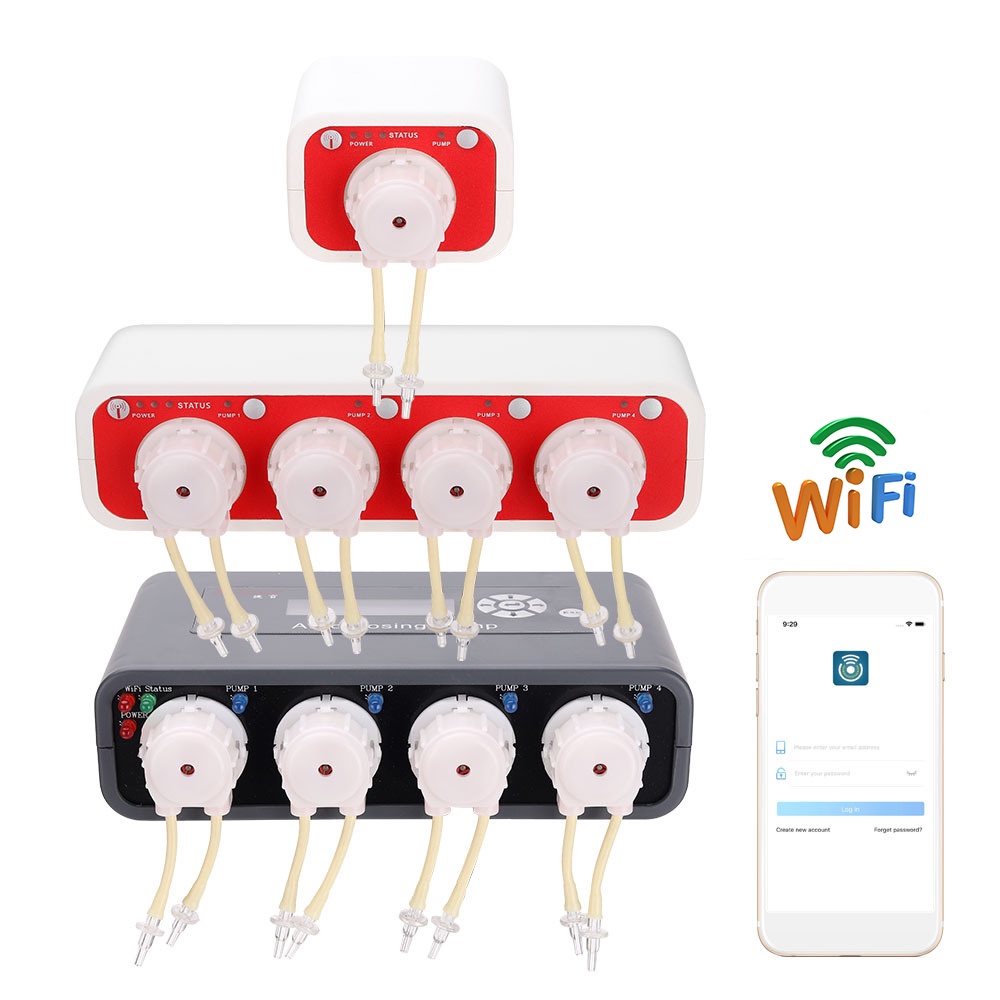 Jebao Titration ปั๊ม DOSER WIFI อัตโนมัติ Peristaltic Dosing Pump Timing เพิ่ม Trace Element สําหรับ