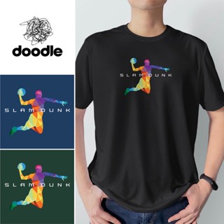 DOODLE SPORTS [ Basketball | Slam Dunk ] Unisex 100% Microfiber T-shirt | Modern Sporty Style Graphic Design Tee_09