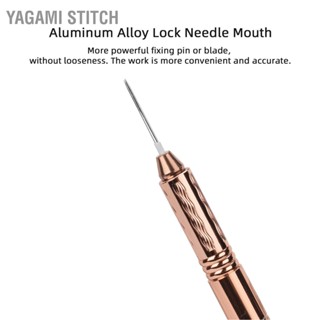 Yagami Stitch 2 pcs Cross Head Microblading Pen Rose Gold อลูมิเนียมอัลลอยด์แต่งหน้าคิ้วอายไลเนอร์ Lip Tattoo