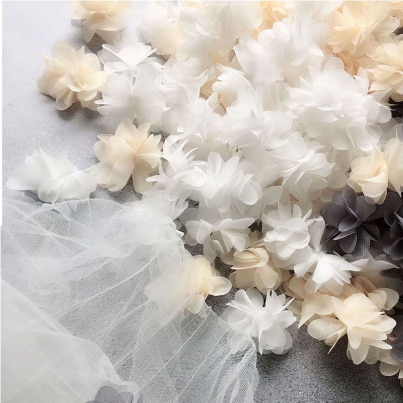 20 ชิ้นชีฟองคลัสเตอร์ดอกไม้แพทช์ซ่อม DIY กว้าง 5.5 ซม.