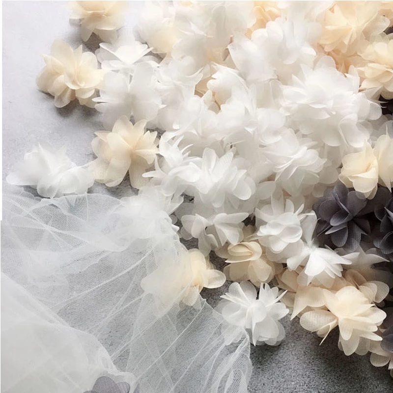 20 ชิ้นชีฟองคลัสเตอร์ดอกไม้แพทช์ซ่อม DIY กว้าง 5.5 ซม.