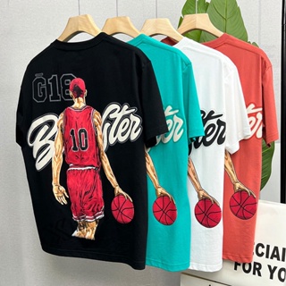 2022 New Style Trendy Cartoon Printed Slam Dunk Pure Cotton Round Neck Short Sleeve T-Shirt University T_09