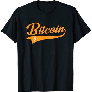 เสื้อยืด พิมพ์ลายโลโก้ Bitcoin Btc สไตล์สปอร์ต แฟชั่นคลาสสิก สําหรับผู้หญิง_05