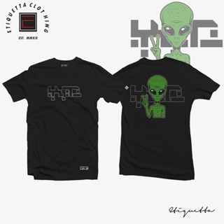 (พร้อมส่ง  ) เสื้อยืด Xtraterrestrial - Alien Shirt - ETQT - Alien Peace อะนิเมะการ์ตูนรูปแบบ Unisex เสื้อยืดคอกลม_02