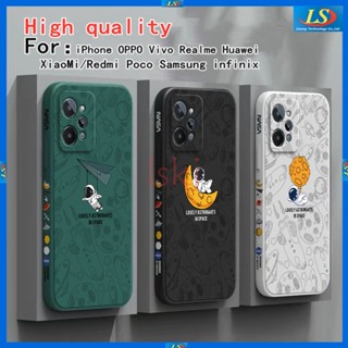 เคส Realme C31 C30 C30S C21Y C25Y C21 C17 7i C15 C25 C12 9 Pro Plus 10 Pro Plus C2 C35 C20 C11 2021 / C11 / C33 เคสโทรศัพท์ ลายนักบินอวกาศ Nasa TKRC