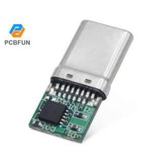 Pcbfun โมดูลทริกเกอร์แรงดันไฟฟ้า USB-C PD QC 9V 12V 15V 20V DC ปรับได้ 5A Type-C อินพุตตัวผู้