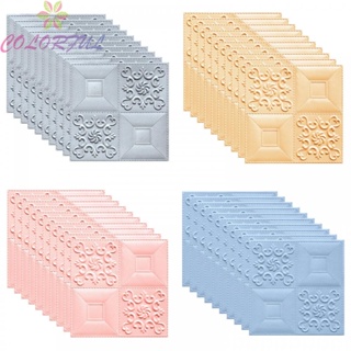 【COLORFUL】Wall Sticker Home Interesting Kitchen Kits Tile Sticker XPE Foam 10PCS