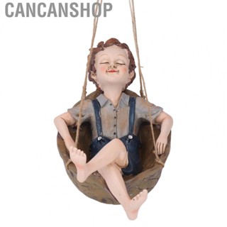 Cancanshop Outdoor Hanging Statues Hanging Boy Statue Resin Material for Office