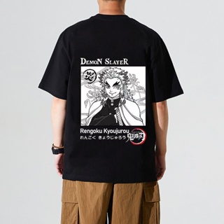 Ghost Slayer Blade sketch printing unisex T-shirt pure cotton super large size loose and breathable_08