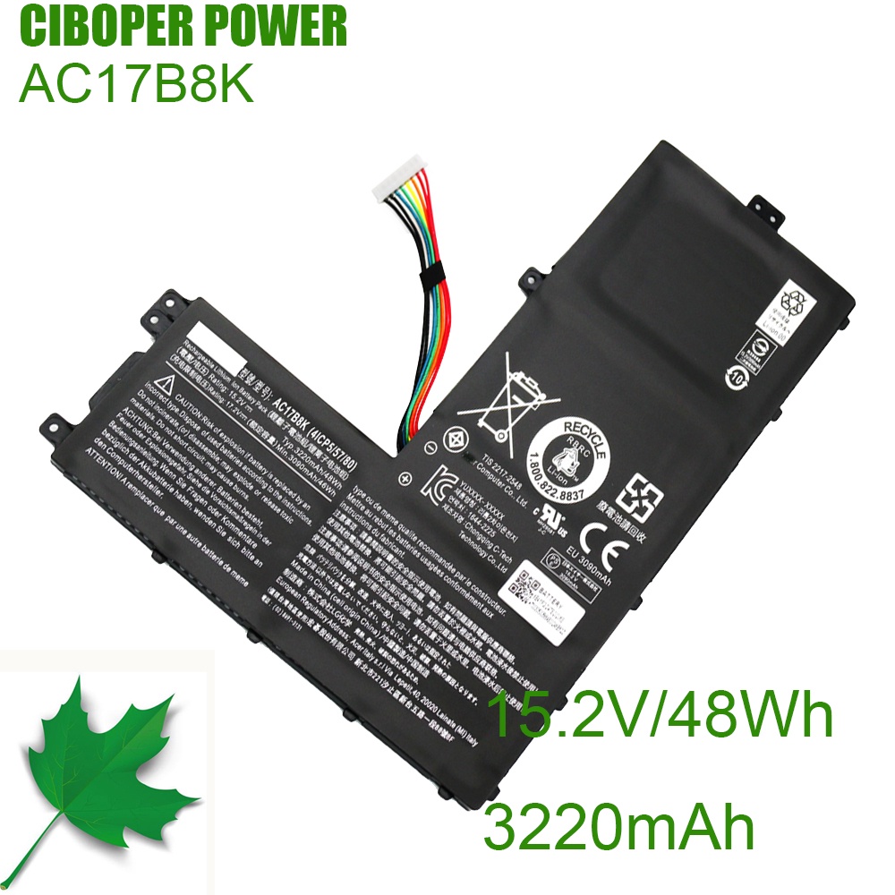 CP แบตเตอรี่ของแท้ AC17B8K 15.2V/48Wh/3220MAh สำหรับ SWIFT 3 SF315-52-33KX SF315-52G 52G-855Z 52G-82