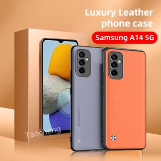 เคสโทรศัพท์มือถือ หนัง PU ซิลิโคน กันกระแทก แฟชั่นหรูหรา สําหรับ Samsung Galaxy A14 SamsungA14 LTE 4G 5G 2023