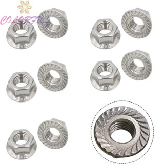 【COLORFUL】Flange Nuts 304 Stainless Steel M10 M8 Brand New For Form-fitting Connection