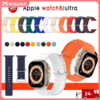 พร้อมสต็อกคู่หัวเข็มขัดซิลิโคนวงสำหรับ Apple Watch อัลตร้า49มิลลิเมตรชุด8 7 6 5 4 3 2 1 Iwatch 45มิลลิเมตร44มิลลิเมตร41มิลลิเมตร42มิลลิเมตร40มิลลิเมตร38มิลลิเมตร