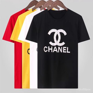 เสื้อยืดน่ารัก2021 Chanel new men fashion short-sleeved t-shirt summer comfortable and breathable O-neck casual T-shirt