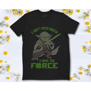 oversize T-shirt สตาร์วอร์ส โยดา ไม่ต้องใช้ถนนกรีน เสื้อยืด พิมพ์ลาย Patricks Day สําหรับผู้ชาย และผู้หญิง S-5XL