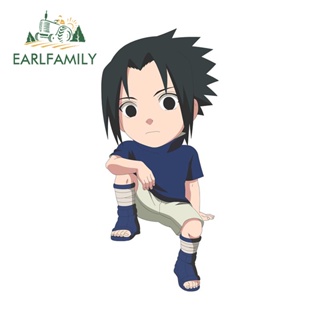 Earlfamily สติกเกอร์ไวนิล ลายการ์ตูนนารูโตะ Uchiha Sasuke น่ารัก ขนาด 13 ซม. x 5.8 ซม. สําหรับติดตกแต่งประตูรถยนต์