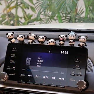 Screen Navigation Decoration Creative Dashboard Cute Little Panda High-End Car Interior Decoration Supplies Car Decoration LNdY