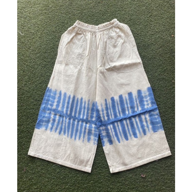 กางเกงผ้าฝ้ายมัดย้อมงาน handmade