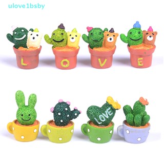 Ulove1bsby กระถางกระบองเพชรจิ๋ว สําหรับตกแต่งบ้านตุ๊กตา สวน diy