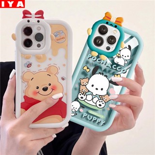 เคสโทรศัพท์มือถือแบบใส กันกระแทก ลายมอนสเตอร์ หมีพูห์น่ารัก สําหรับ OPPO A77s A57 A17 A17K A15 A95 A96 A12 A54 A16 A55 A16K A5s A3s A76 A74 A16E A7 A53 A52 A31 F9 Reno5F