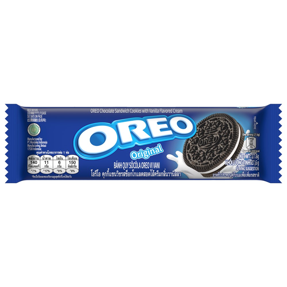 โอริโอคุกกี้ VANILLA วนิลา28.5ก.OREO COOKIES28.5G.