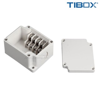 TIBOX TJ-4P-K กล่องพลาสติก พร้อมเทอร์มินอลบล็อก (Plastic Terminal Block Box IP66) 4Pole 10A Size : 70x55x43 mm.