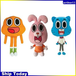 Arthur ตุ๊กตานุ่ม รูปการ์ตูนอนิเมะ Amazing World Of Gumball น่ารัก ขนาด 25 ซม. ของเล่นสําหรับเด็ก