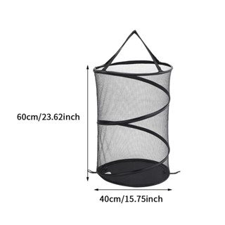ตะกร้าซักผ้า ทรงกลม พับได้ พร้อมที่จับ แบบพกพา สําหรับหอพัก ห้องนอน