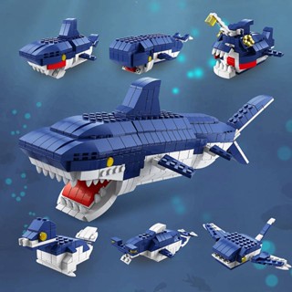 Compatible with Lego Building Blocks Toys Deep Sea Creatures Shark Animal Variety Creative Series Boy Child Children sQMS