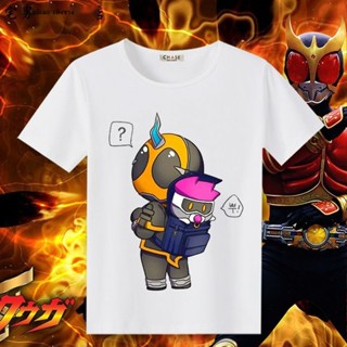 ʚɞ    Masked Superman Kamen Rider อะนิเมะการ์ตูนเสื้อยืดแขนสั้นเด็กชายและเด็กหญิงเสื้อผ้าเด็กฤดูร้อนหลวม top_01