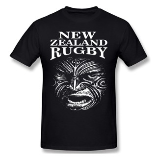 เสื้อยืดคอกลม แขนสั้น ผ้าฝ้าย พิมพ์ลายรักบี้ LYZH Maori New Zealand ขนาดใหญ่ สําหรับผู้ชาย