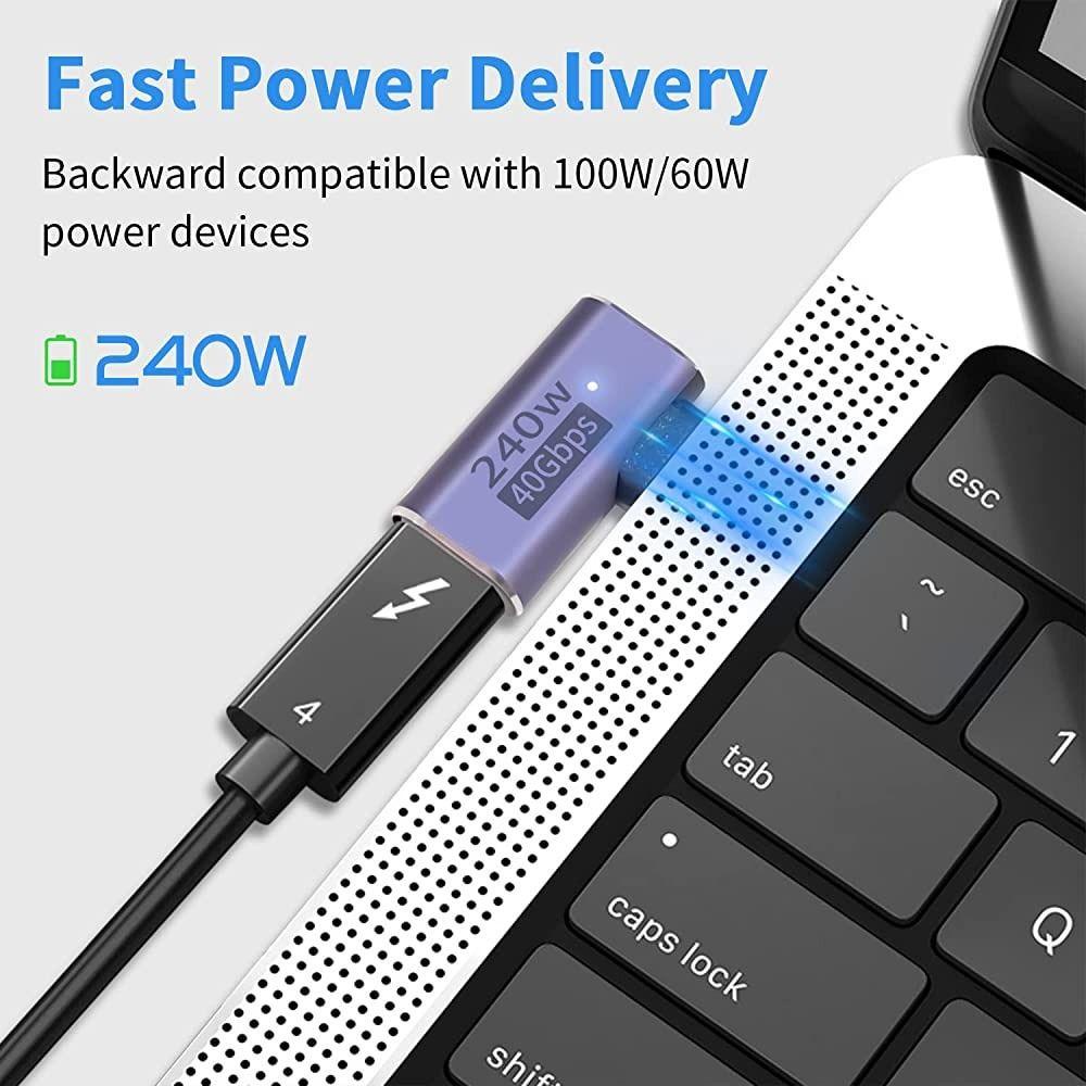 Yujinx 240W Fast Charging โทรศัพท์มือถือถ่ายโอนข้อมูลแล็ปท็อป USB C Converter