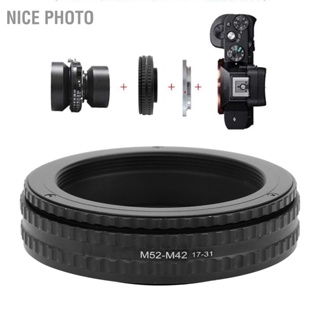 Nice photo NEWYI M52‑M42 17‑31 มม. กล้องปรับโฟกัส Helicoid Adapter มาโครท่อขยาย