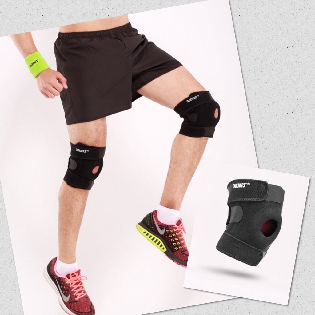 🌷 สายรัดเข่า ที่รัดหัวเข่า สนับเข่า กีฬา พยุงหัวเข่า Full support ปรับขนาดได้ ผ้าพันเข่า knee suppor