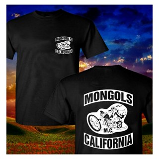 ใหม่ เสื้อยืดลําลอง แขนสั้น พิมพ์ลายการ์ตูน Mongols Mc California Usa Motorclycle Clubs สําหรับผู้ชาย