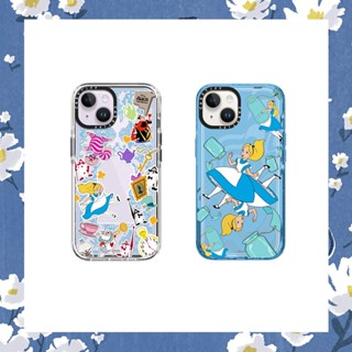 Casetify เคสโทรศัพท์ซิลิโคน TPU แบบนิ่ม ลาย Alice in Wonderland Stickermania สําหรับ iPhone 7 8 X XR XS 11 12 13 14 Plus Pro Max