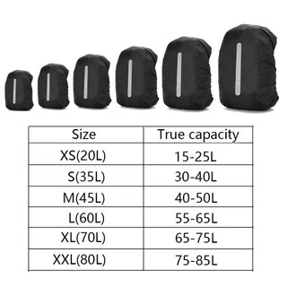 Gtubike 20-80L น้ําหนักเบาสะท้อนแสง Rain Cover กระเป๋าเป้สะพายหลังกระเป๋ากันน้ํากลางแจ้งขี่จักรยานปีนเขาเดินป่าฝุ่น Raincover