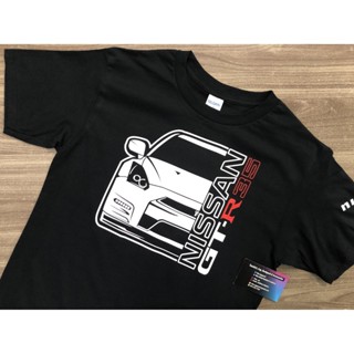 เสื้อยืด ลาย Nissan Skyline GTR R35 Nismo สีดํา