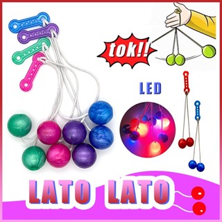 ใหม่ Latto Latto Ball ไฟ LED ของเล่นไวรัส เกมโรงเรียนเก่า ลูกบอลของเล่น Tek ETEK ลูกบอลเด้ง คลิก ลูกบอลแตก ลูกบอลกระแทก ลูกบอลบีบอัด