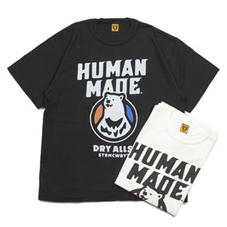 เสื้อยืดแขนสั้นHuman Made 19AW เสื้อยืดแขนสั้นเนื้อผ้าฝ้ายพิมพ์ลายโลโก้ตัวอักษรสไตล์เรโทรสําหรับคู่รักS-5XL