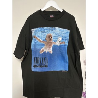 ์NIRVANA⚡️เสื้อยืดผ้าฟอก Unisex Cotton 💯 งานใหม่ ทำเก่า ผ้าฟอกเฟดนุ่ม ไร้ตะเข็บข้าง สกรีนจม หน้าหลัง ⚡️⚡️