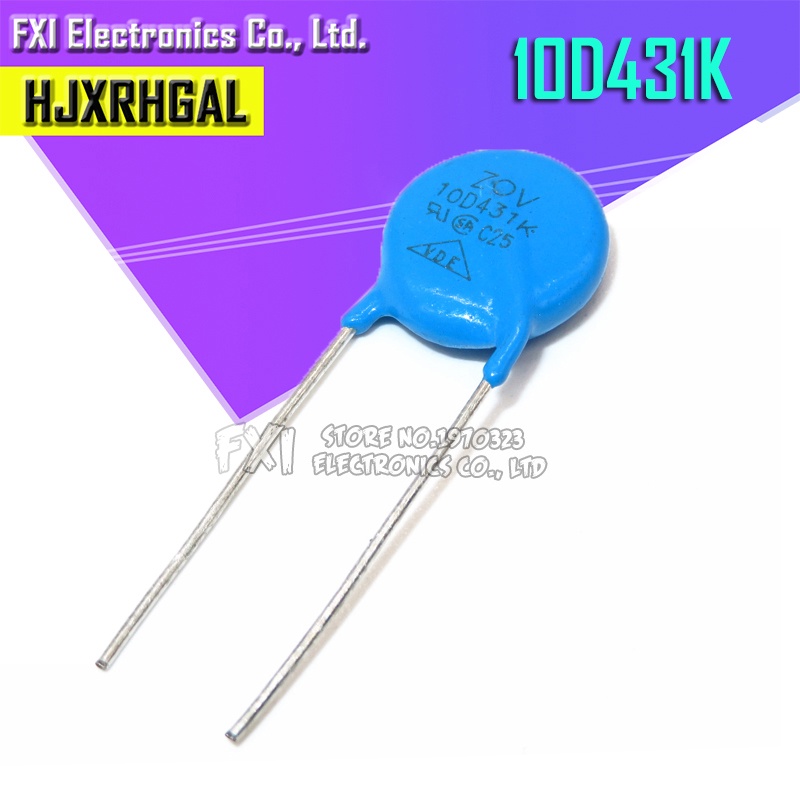 10 ชิ้น varistor 10D431K 430V piezoresistor 10D431 直插直