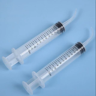 ไซริ้งค์ปลายโค้ง อุปกรณ์กำจัดนิ่วทอนซิล ไซริ้งฉีดฟันคุด ปลายงอ12 ml นิ่วทอมซินสาเหตุกลิ่นปาก tonsil remover 1ชิ้น