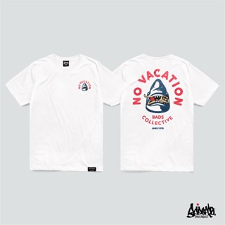 Just Say Bad ® เสื้อยืดลาย รุ่น Jaws สีขาว ( ลิขสิทธิ์แท้ ) แขนสั้น เสื้อยืดผู้หญิง M L XL 2XL  TS