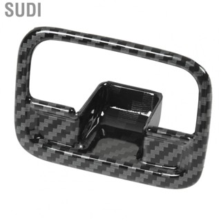 Sudi Electronic Handbrake Panel Trim Carbon Fiber Color ABS P Button Handbrake Cover for Cars