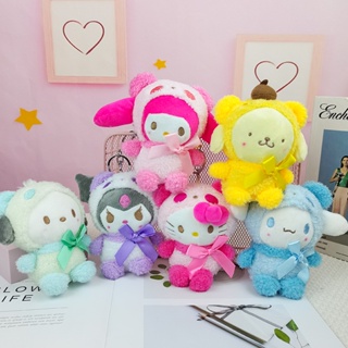 ตุ๊กตายัดนุ่น รูปการ์ตูน Sanrio Cinnamoroll Kuromi Hello Kitty Pochacco My melody น่ารัก สําหรับเด็ก ตกแต่งบ้าน