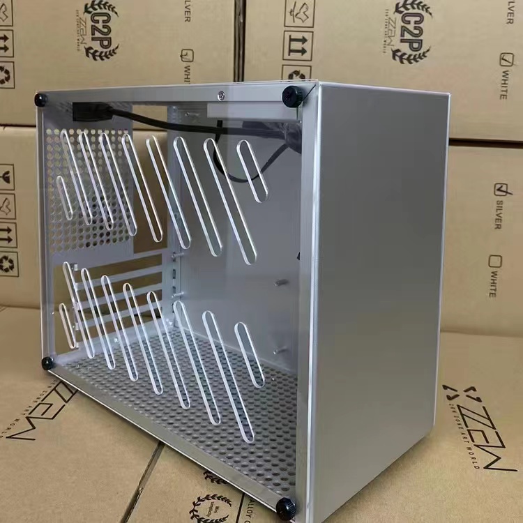 Zzaw C2 เคสเมนบอร์ดคอมพิวเตอร์ รองรับ MATX ITX SFX ATX พาวเวอร์ซัพพลาย เดสก์ท็อป PC ขนาดเล็ก แบบพกพา