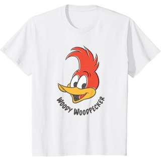 เสื้อยืด พิมพ์ลายหน้ายิ้ม Woody Woodpecker สไตล์วินเทจ คลาสสิก เรโทร สําหรับผู้ชาย และผู้หญิง_03