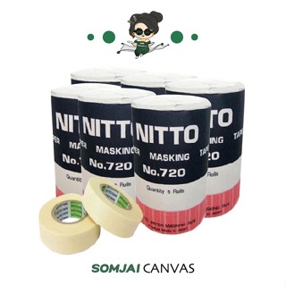 [ยกแพ็ค] NITTO กระดาษกาวนิตโต้ NITTO TAPE NO.720 (แพ็ค/5ม้วน)