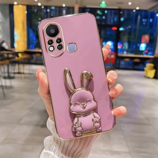 เคสโทรศัพท์มือถือ TPU ลายกระต่ายหน้ายิ้ม หรูหรา สําหรับ Infinix Hot 11s Nfc Hot 11s X6812 X6812B 2023